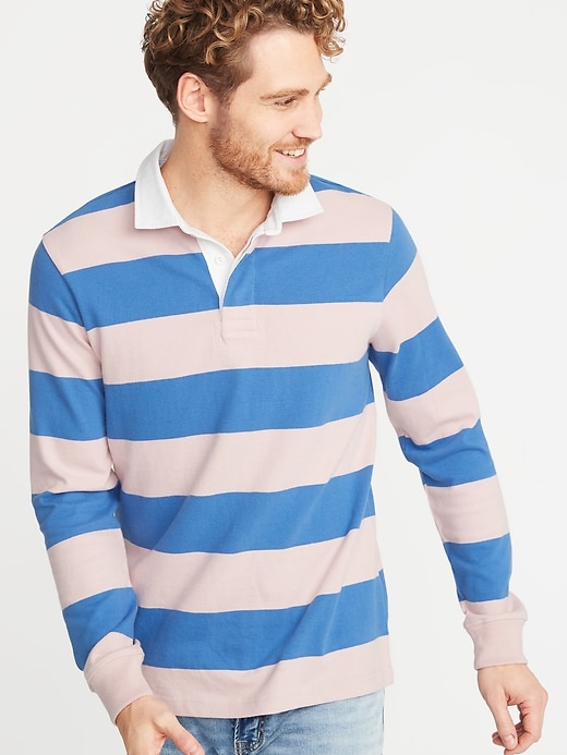 View large product image 1 of 1. Bold-Stripe Thick-Knit Jersey Rugby