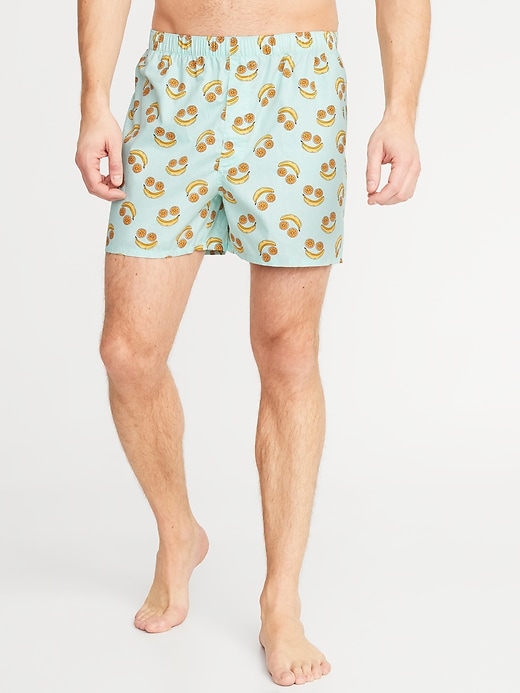 View large product image 1 of 1. Soft-Washed Printed Boxer Shorts