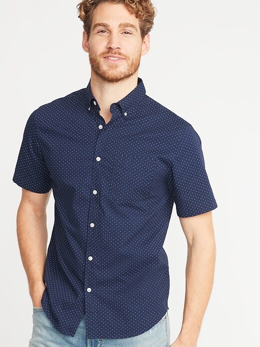 Image number 1 showing, Slim-Fit Built-In Flex Printed Everyday Shirt