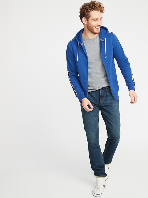 Classic Striped-Sleeve Hoodie for Men | Old Navy