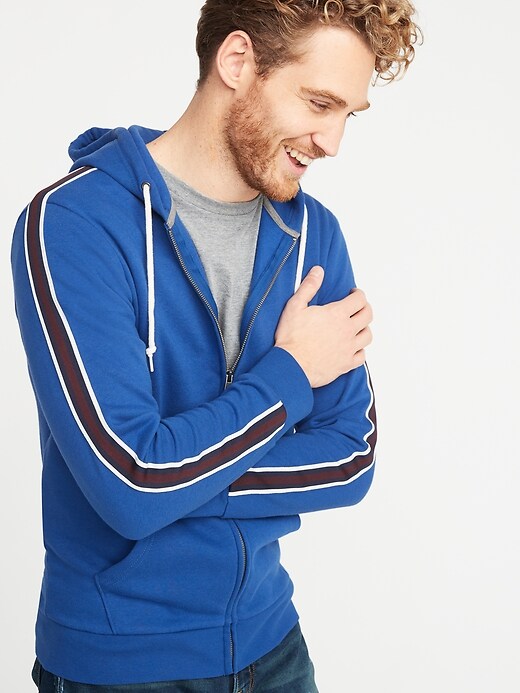 Image number 4 showing, Classic Striped-Sleeve Hoodie