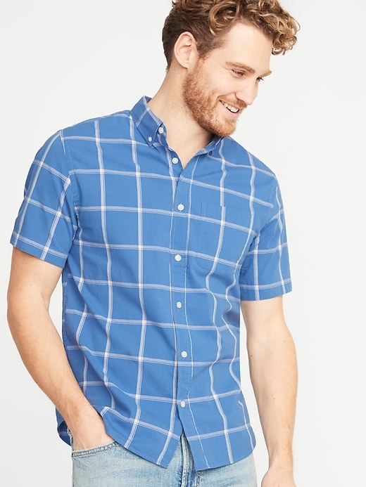 View large product image 1 of 1. Slim-Fit Built-In Flex Patterned Everyday Shirt