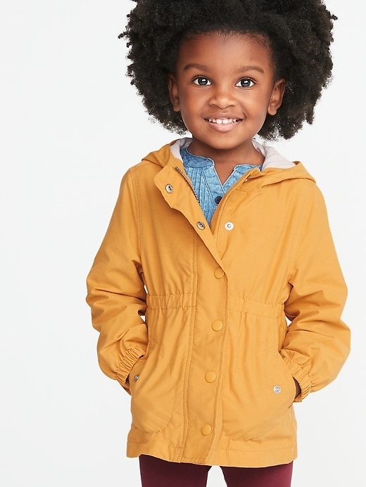 View large product image 1 of 1. Water-Resistant Hooded Anorak for Toddler Girls