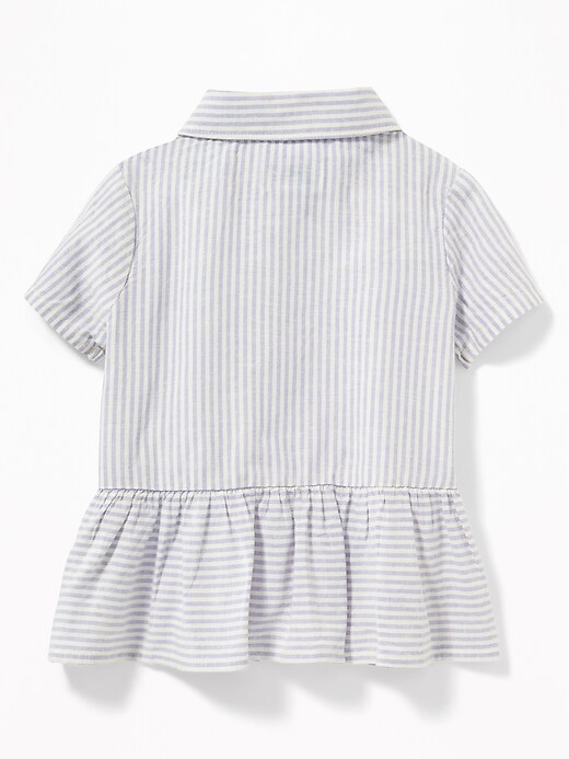 View large product image 2 of 4. Striped Peplum-Hem Shirt for Toddler Girls