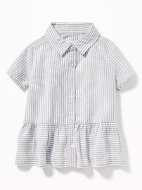 View large product image 4 of 4. Striped Peplum-Hem Shirt for Toddler Girls