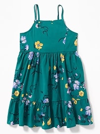View large product image 3 of 3. Tiered Floral-Print Cami Dress for Toddler Girls