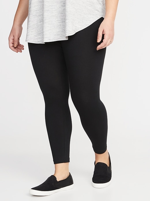 View large product image 1 of 2. Jersey Plus-Size Full-Length Leggings