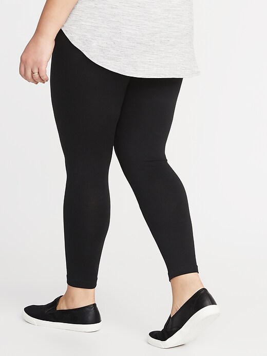 View large product image 2 of 2. Jersey Plus-Size Full-Length Leggings