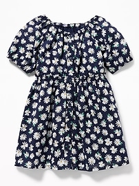 View large product image 3 of 3. Floral-Print Shirt Dress for Toddler Girls