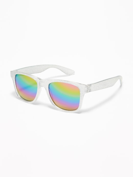 View large product image 1 of 1. Silver-Glitter Sunglasses for Girls