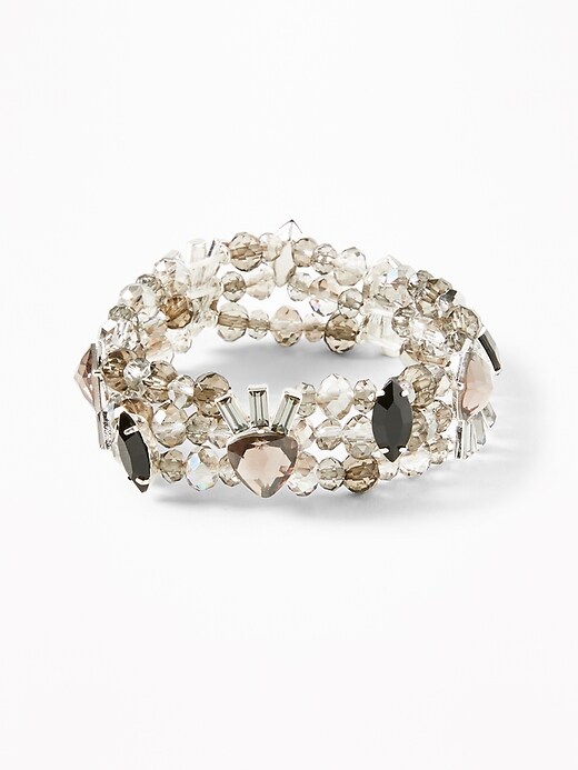 View large product image 1 of 1. Crystal-Stone Stretch Bracelet For Women