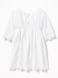 View large product image 3 of 3. Embroidered-Eyelet Zig-Zag Dress for Toddler Girls