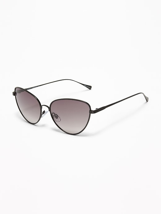 View large product image 1 of 1. Wire-Frame Cat's Eye Sunglasses for Women