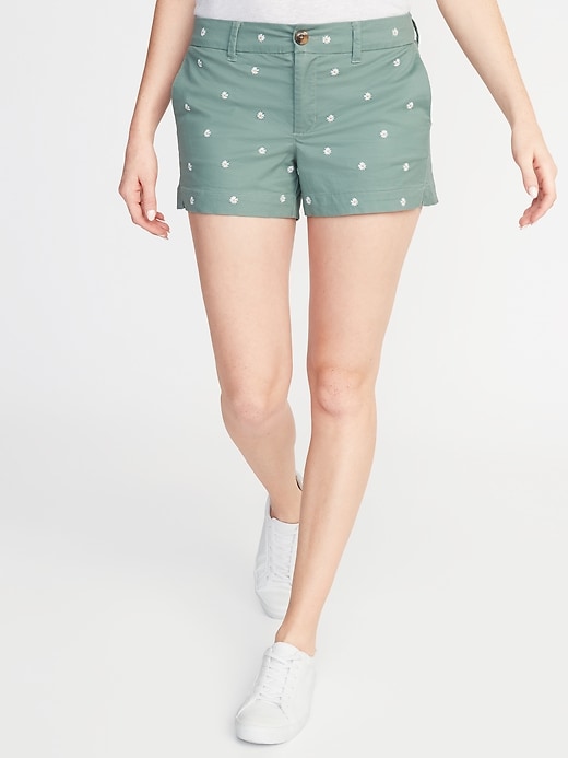 View large product image 1 of 3. Relaxed Mid-Rise Everyday Shorts for Women - 3.5 inch inseam