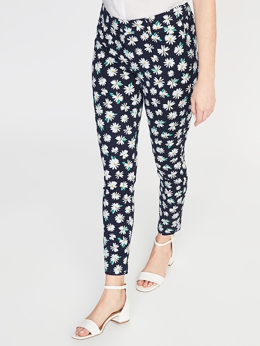 View large product image 1 of 3. Mid-Rise Printed Pixie Ankle Pants for Women