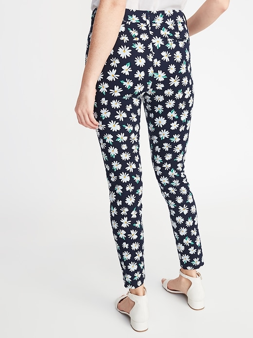 View large product image 2 of 3. Mid-Rise Printed Pixie Ankle Pants for Women