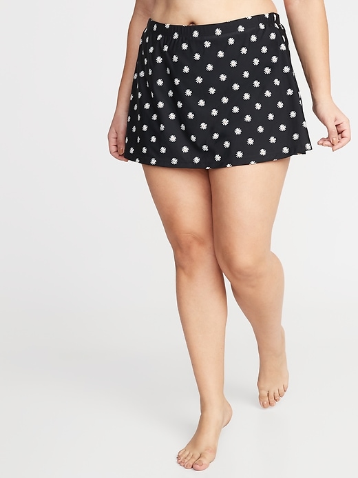 View large product image 1 of 1. High-Waisted Secret-Smooth Plus-Size Swim Skirt