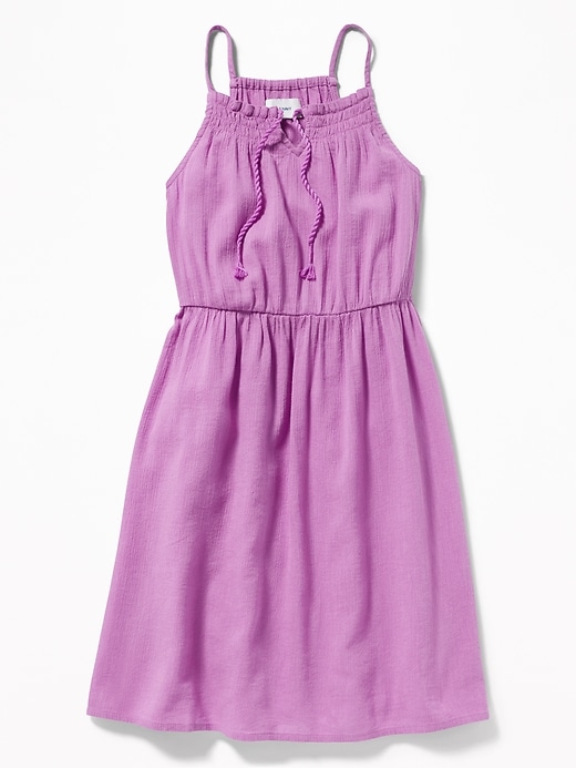 View large product image 1 of 3. Crinkle-Crepe Fit & Flare Cami Dress for Girls