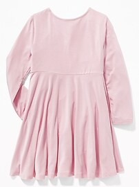 View large product image 3 of 3. Wrap-Front Fit & Flare Jersey Dress for Toddler Girls