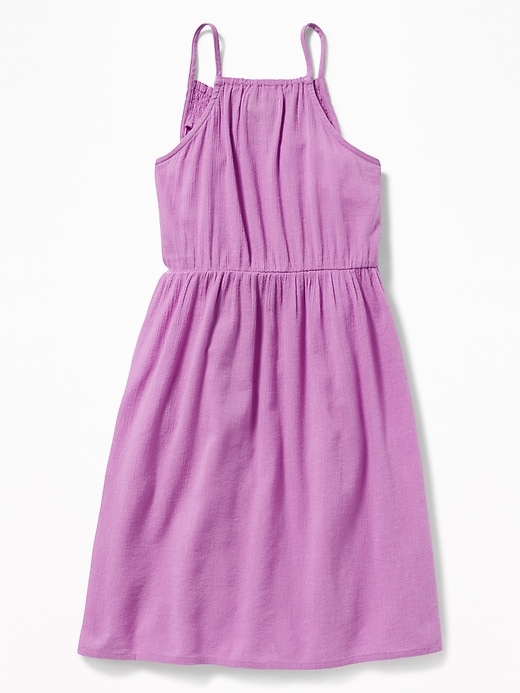 View large product image 2 of 3. Crinkle-Crepe Fit & Flare Cami Dress for Girls
