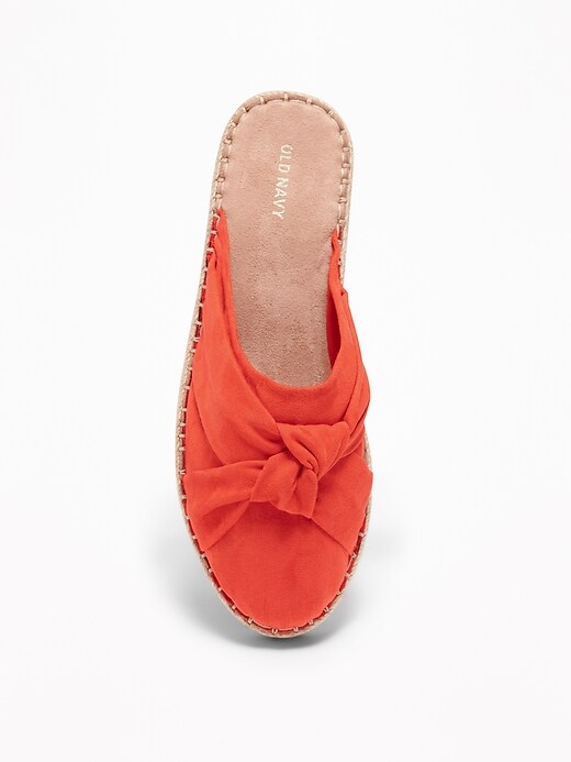 Image number 3 showing, Knotted Faux-Suede Slide Espadrilles for Women
