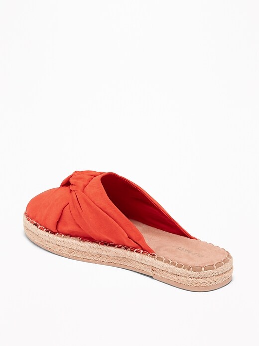Image number 4 showing, Knotted Faux-Suede Slide Espadrilles for Women
