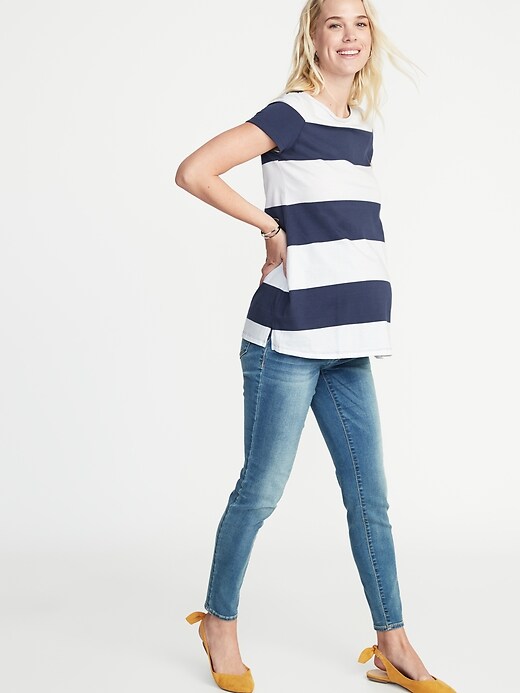 Image number 3 showing, Maternity Striped Tunic Tee