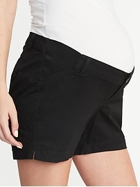 View large product image 3 of 3. Maternity Side-Panel Everyday Shorts - 5-inch inseam