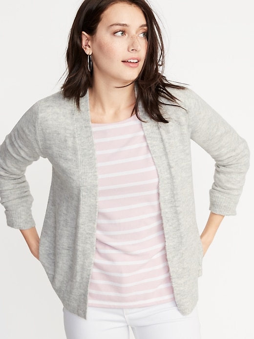 Plush-Knit Open-Front Sweater for Women | Old Navy