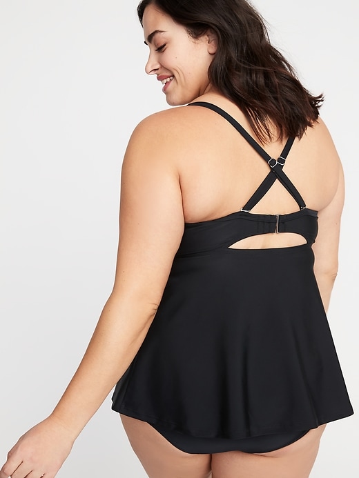Image number 2 showing, Bandeau Underwire Plus-Size Tankini Swim Top