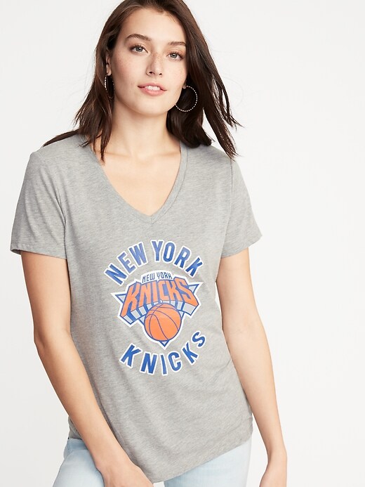View large product image 1 of 1. NBA&#174 Team Graphic V-Neck Tee for Women
