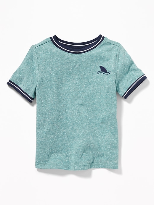 View large product image 1 of 2. Crew-Neck Ringer Tee for Toddler Boys
