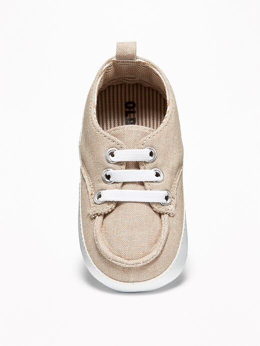 View large product image 2 of 4. Linen Boat Shoes for Baby