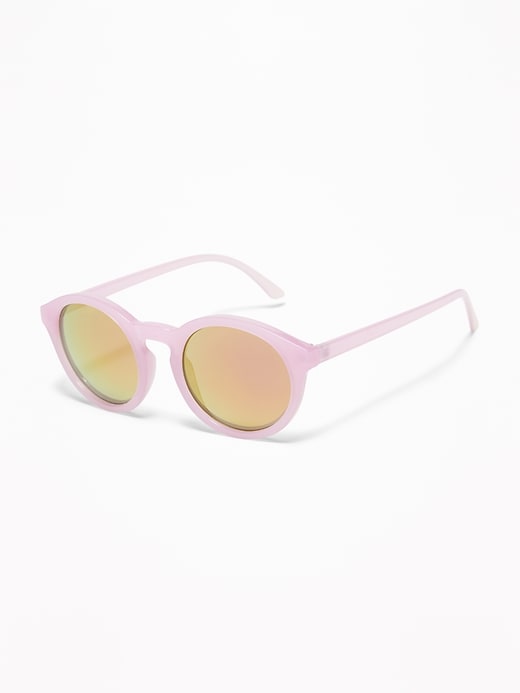 View large product image 1 of 1. Round Color-Frame Sunglasses for Women