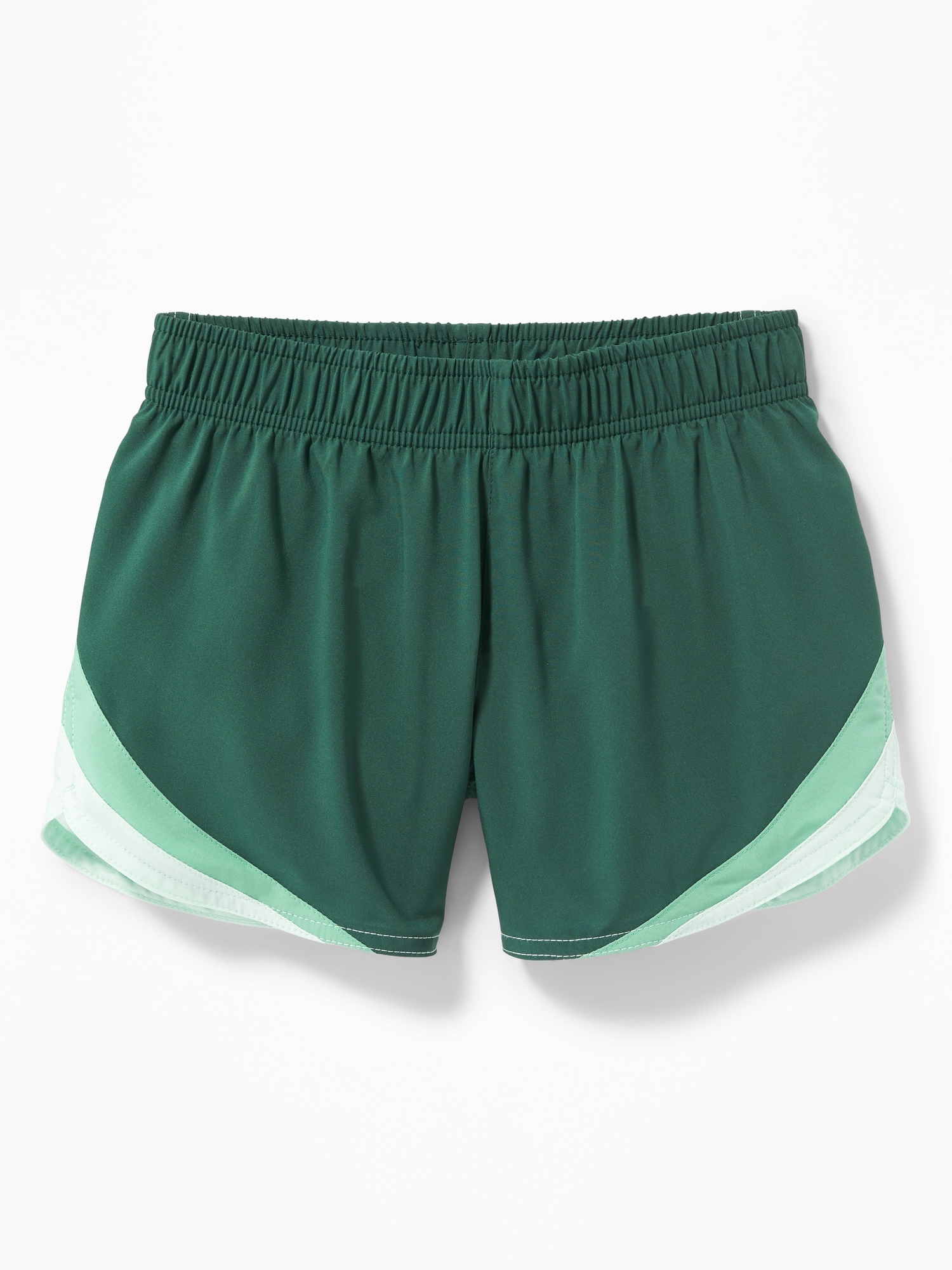 Go-Dry Cool Color-Blocked Run Shorts For Girls | Old Navy