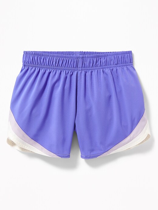 View large product image 1 of 1. Go-Dry Cool Color-Blocked Run Shorts For Girls