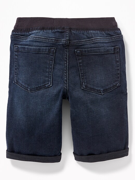 View large product image 2 of 3. Karate Rib-Knit Waist Built-In Flex Max Jean Shorts For Boys