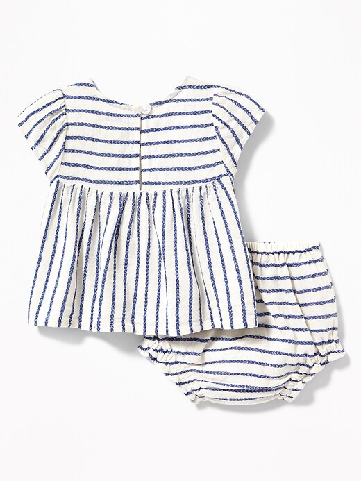 View large product image 2 of 2. Linen-Blend Top & Bloomers Set for Baby