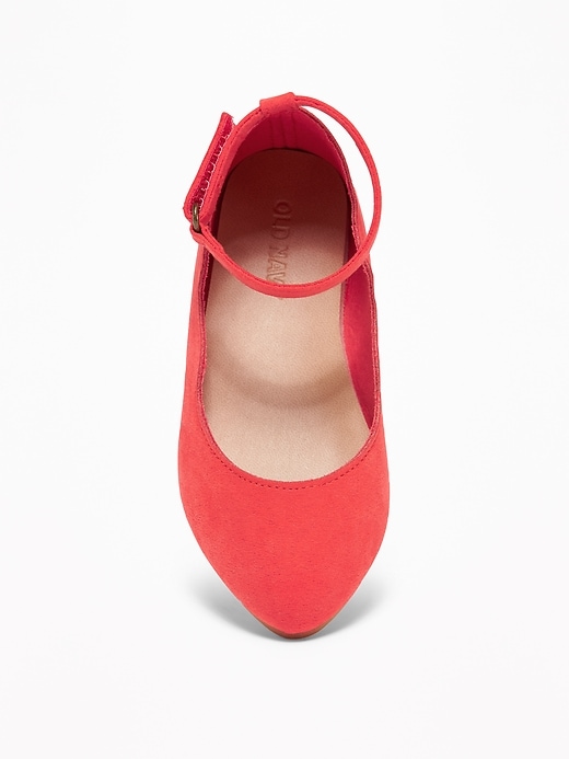 View large product image 2 of 4. Scalloped Faux-Suede Ballet Flats For Toddler Girls
