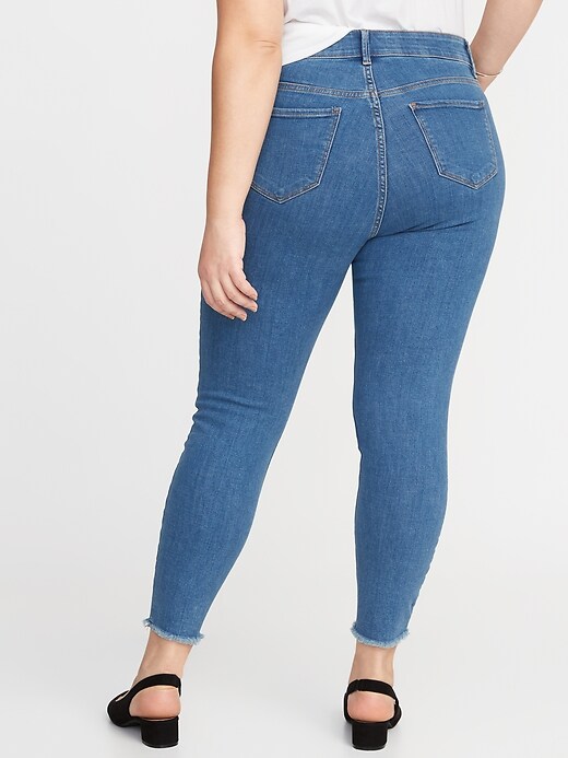 Image number 2 showing, High-Waisted Secret-Slim Pockets + Waistband Rockstar Plus-Size Super Skinny Ankle Jeans