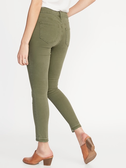 View large product image 2 of 3. Mid-Rise Raw-Hem Rockstar Ankle Jeans for Women
