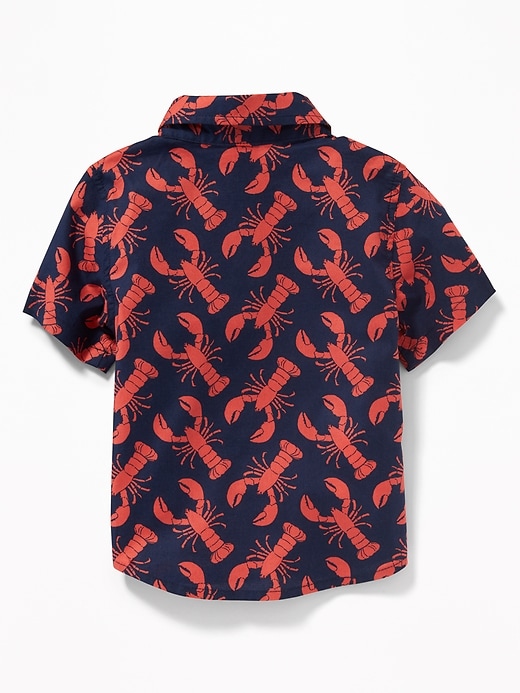 View large product image 2 of 2. Patterned Poplin Shirt for Baby