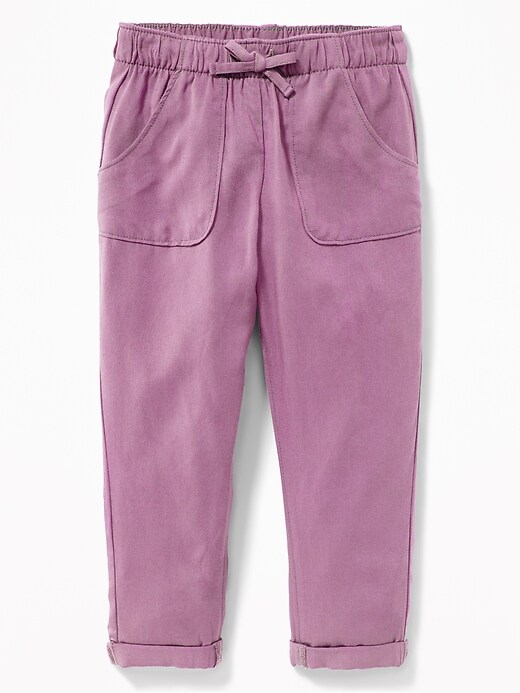 View large product image 1 of 1. Soft Utility-Pocket Pull-On Pants for Toddler Girls