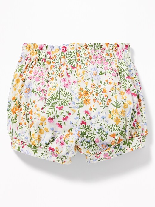 View large product image 2 of 2. Paperbag-Waist Jersey Bubble Shorts for Baby