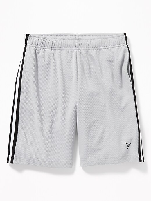 View large product image 1 of 1. Go-Dry Mesh Side-Stripe Shorts for Boys
