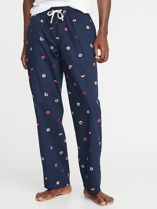 View large product image 1 of 1. Printed Poplin Pajama Pants