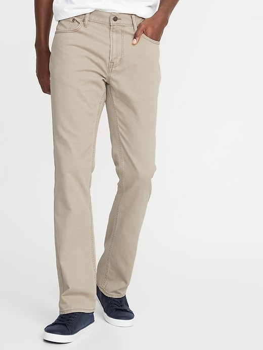 Twill Five-Pocket Boot-Cut Pants For Men | Old Navy
