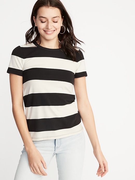 Slim-Fit Striped Tee for Women | Old Navy