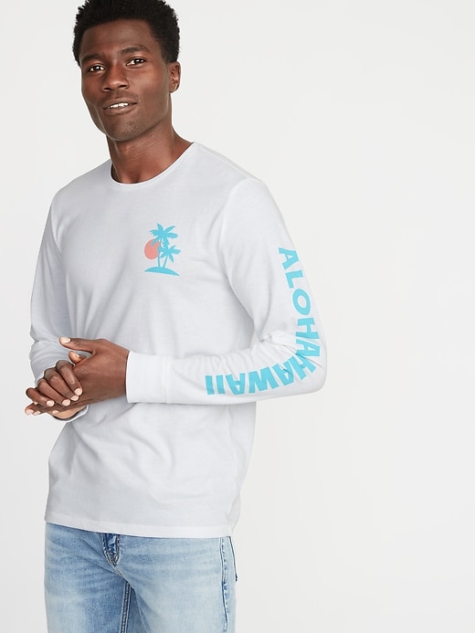 Image number 1 showing, Graphic Soft-Washed Long-Sleeve Tee