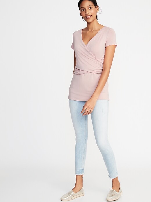 Image number 3 showing, Maternity Cross-Front Nursing Top